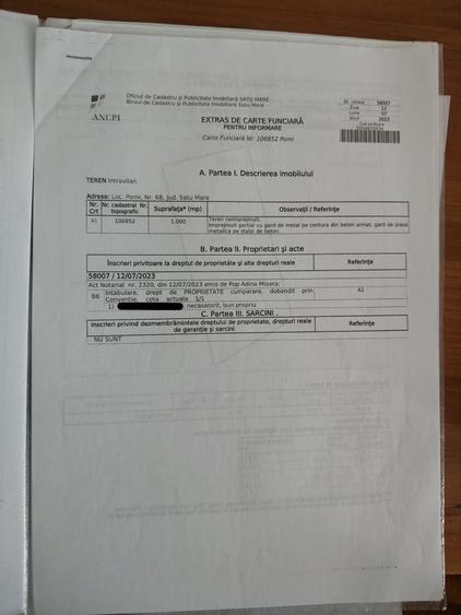 Vand teren intravilan sat Pomi, judetul Satu Mare - 3