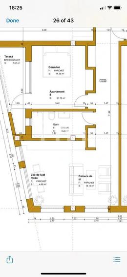 Apartament cu 2 camere semidecomandat în Jucu