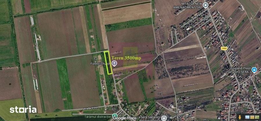 Teren de 3500 mp, în Săbăreni