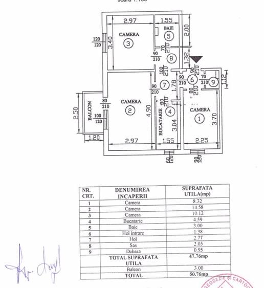 Apartament cu 3 camere decomandat în Păcurari