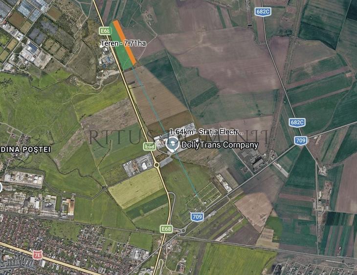 Teren Construcții extravilan de 77100 mp, în Grădiște