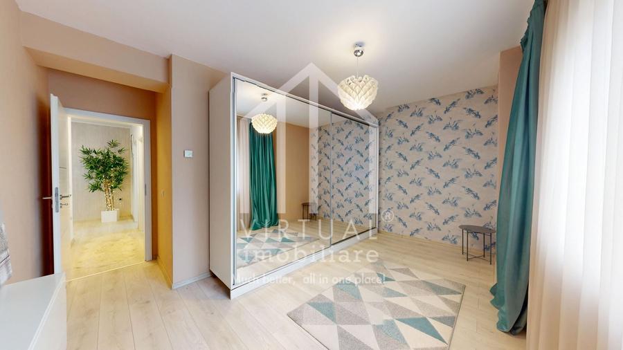 Apartament cu 3 camere decomandat, mobilat în Piața Cluj