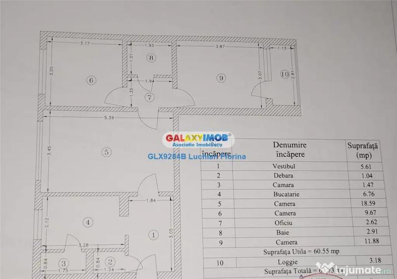 Apartament cu 3 camere semidecomandat în Drumul Taberei