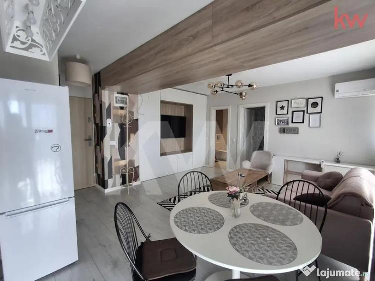 Apartament cu 2 camere semidecomandat, mobilat în Central