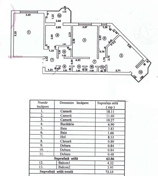Apartament cu 3 camere decomandat în Siderurgiștilor