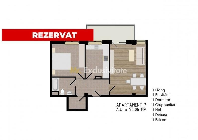 Apartament cu 2 camere în Central