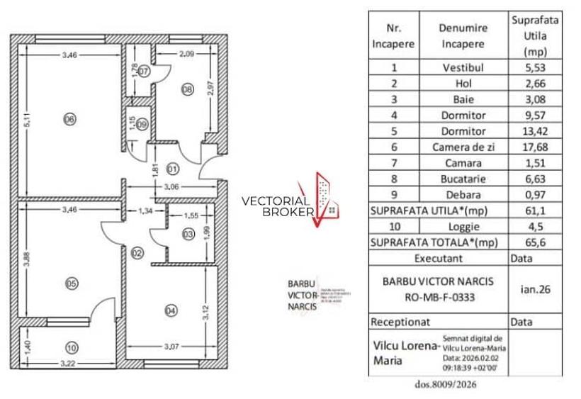 Apartament cu 3 camere decomandat în Ozana
