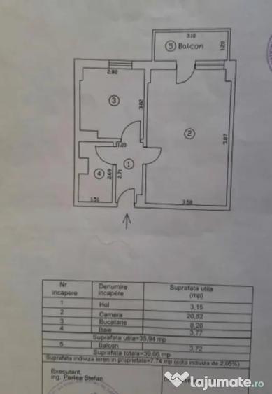 Garsonieră decomandată în Independenței