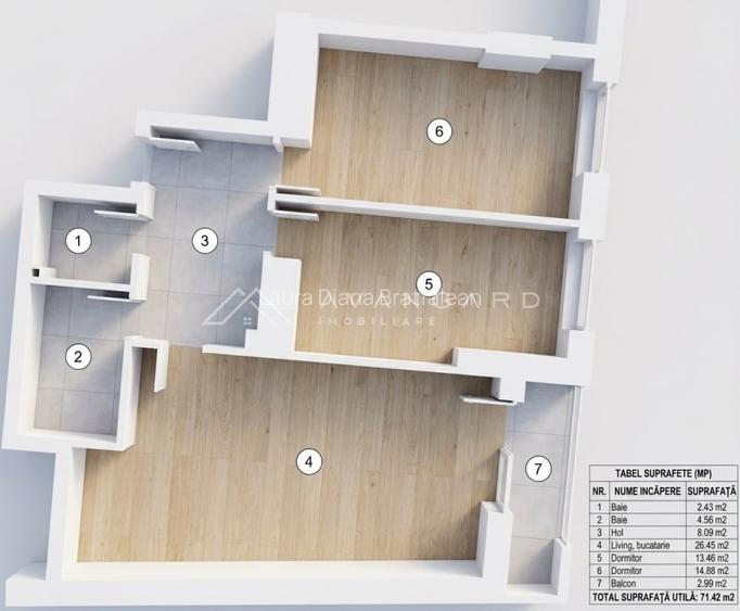 Apartament 3 camere, bloc nou NZEB, zona Pod IRA