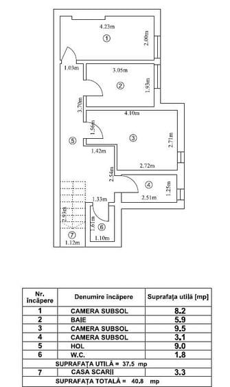 Duplex cu 8 camere cu Canalizare în Primăverii