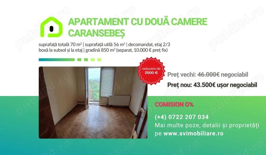 Apartament cu 2 camere în Caransebeș