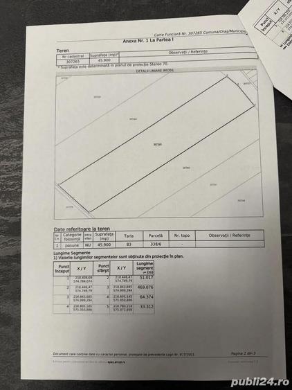 Teren de 46 mp, în Pilu