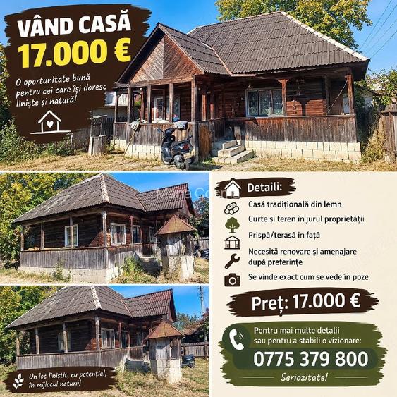 Casă cu Teren 7 Mp în Bogdan Vodă