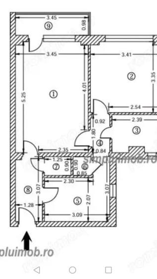 Apartament cu 2 camere circular, mobilat în Lujerului