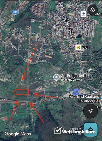 Teren agricol intravilan de 5300 mp, în Dej