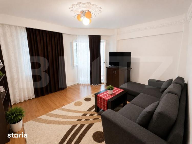 Apartament cu 2 camere decomandat, mobilat în Micro 12
