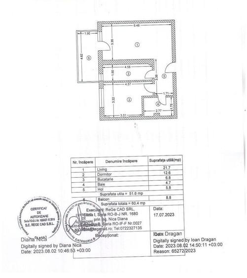 Apartament cu 2 camere semidecomandat în Alexandru Obregia