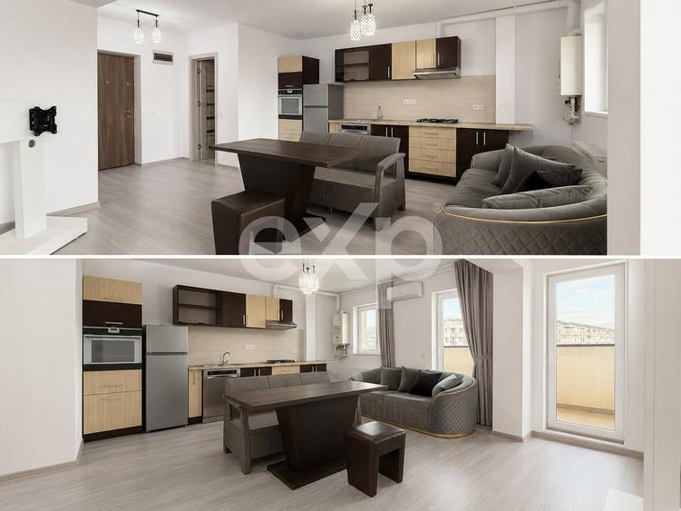 Apartament cu 2 camere semidecomandat, mobilat în Theodor Pallady
