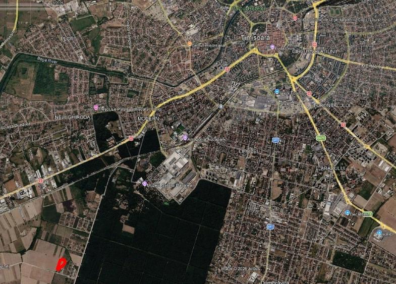 Teren Construcții extravilan de 14000 mp, în Ghiroda
