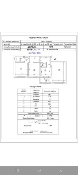 Apartament cu 3 camere decomandat în Tomești