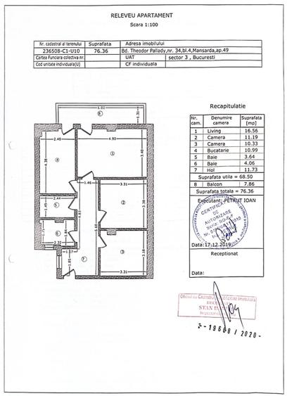 Apartament cu 3 camere decomandat, mobilat în Theodor Pallady