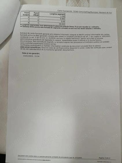 Teren de 1206 mp, în Muntenii de Sus