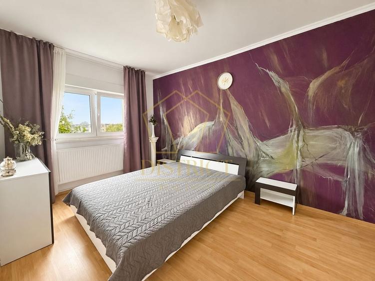 Apartament cu 3 camere semidecomandat, mobilat în Girocului
