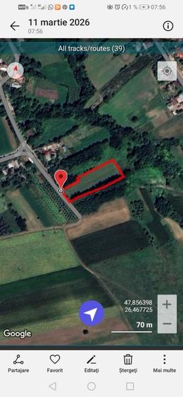 Teren agricol intravilan de 3700 mp, în Brăești