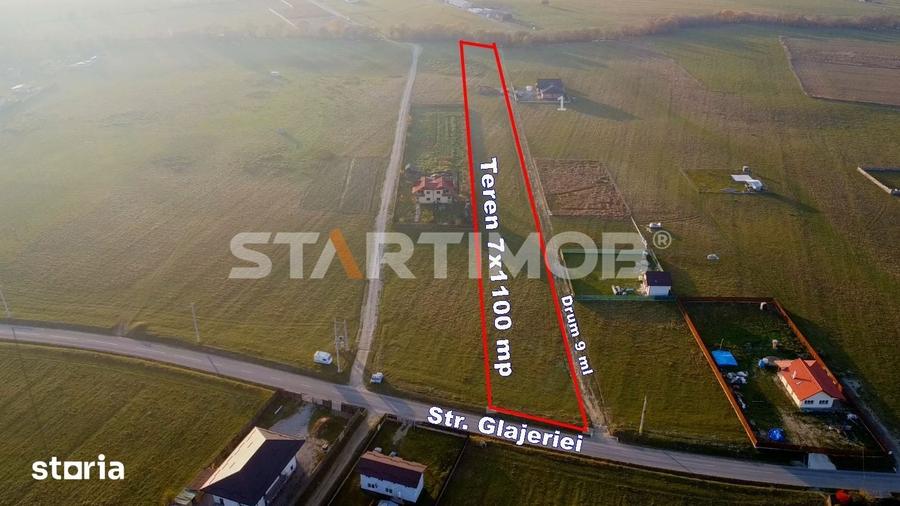 Teren de 1100 mp, în Glăjărie