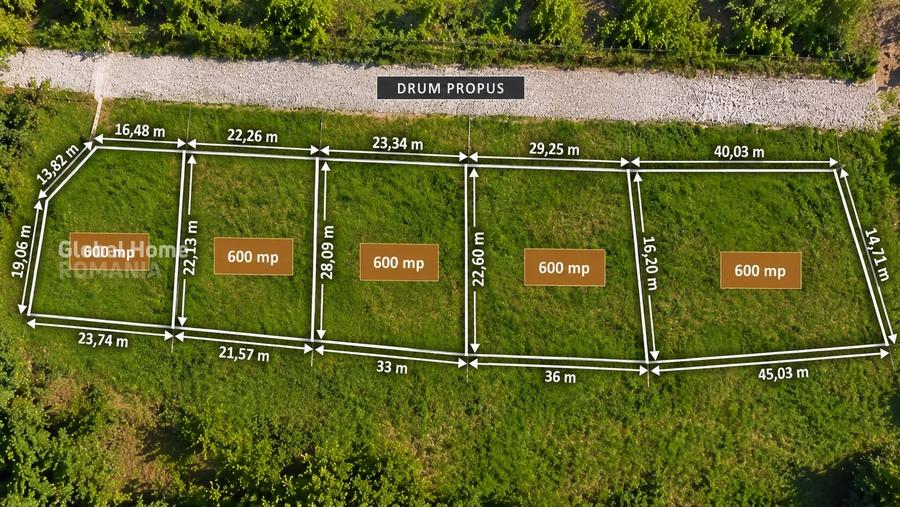 Teren Construcții intravilan de 600 mp, în Băbana