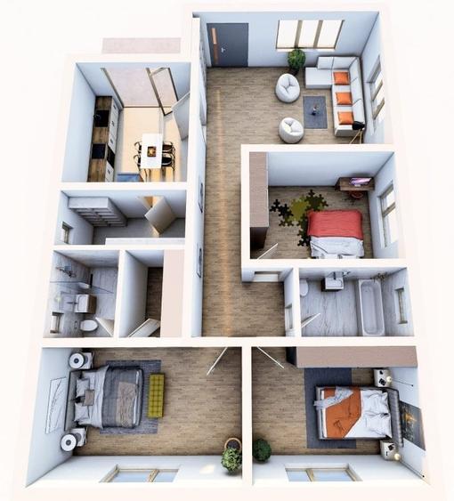 Casă individuală cu 4 camere cu Teren 685 Mp în Ostratu
