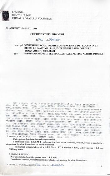 Teren Construcții intravilan de 680 mp, în Voluntari