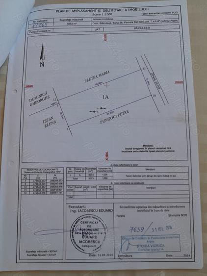 Teren de 3073 mp, în Zigoneni