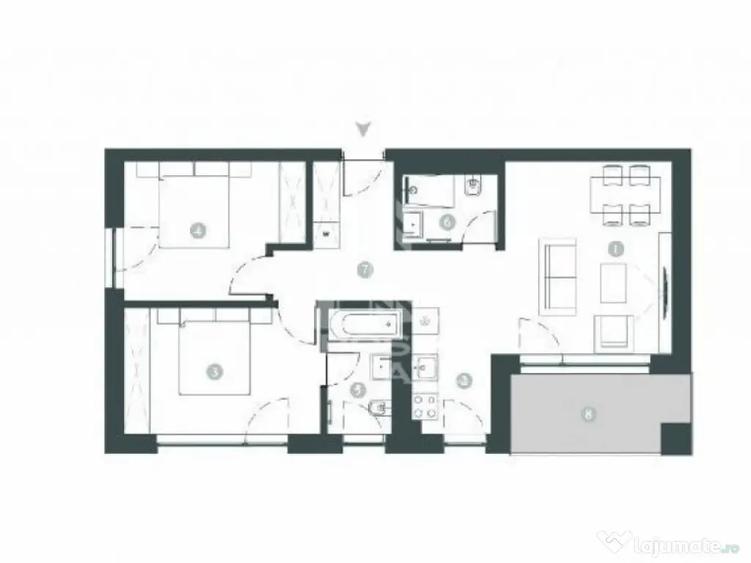 Apartament cu 3 camere decomandat în Elisabetin