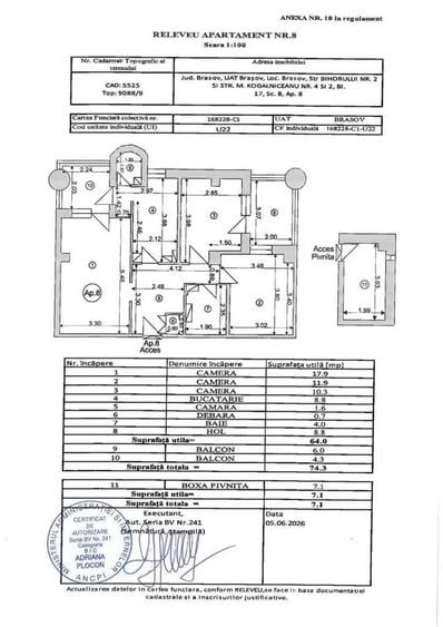 Apartament cu 3 camere decomandat în Centrul Civic
