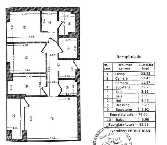 Apartament cu 3 camere decomandat în Banu Manta