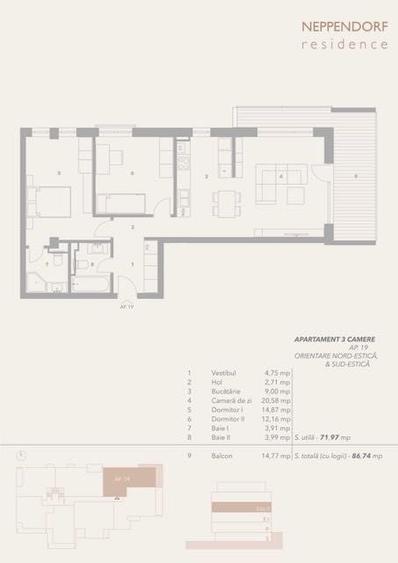 Apartament cu 3 camere decomandat în Turnișor