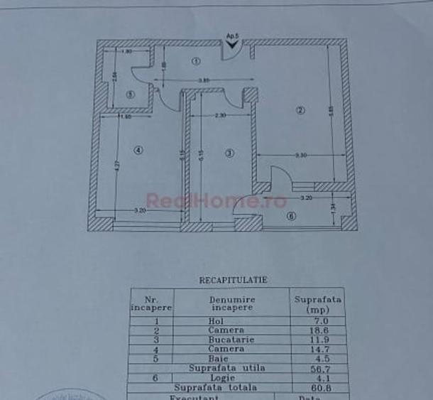 Apartament cu 2 camere decomandat, mobilat în 1 Decembrie 1918