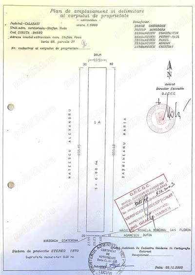 Proprietar - vand teren extravilan arabil 8 ha - Calara?i - ?tefan Voda - 1