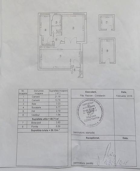Apartament cu 2 camere în Unirii