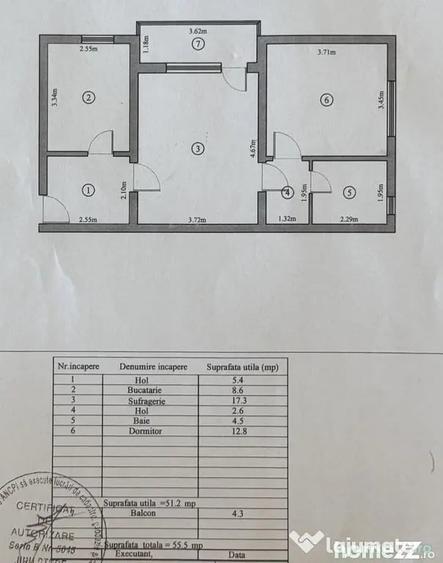 Apartament cu 2 camere semidecomandat în Tomis Mall