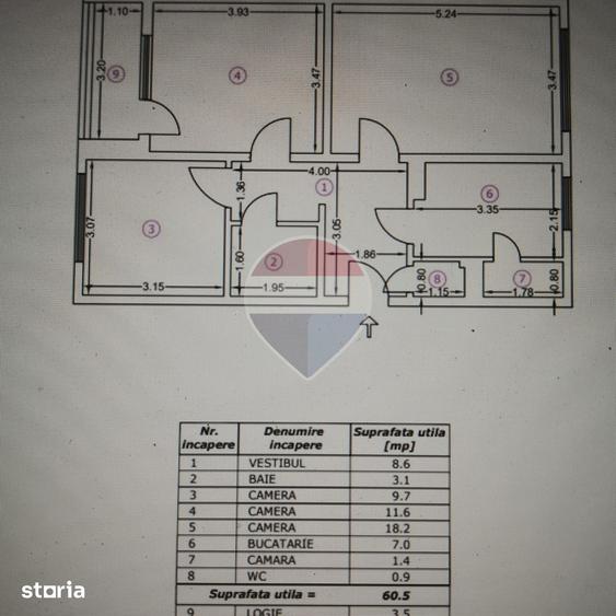 Apartament cu 3 camere decomandat în Berceni