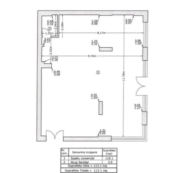Spațiu comercial, de 113 mp, în Giurgiului