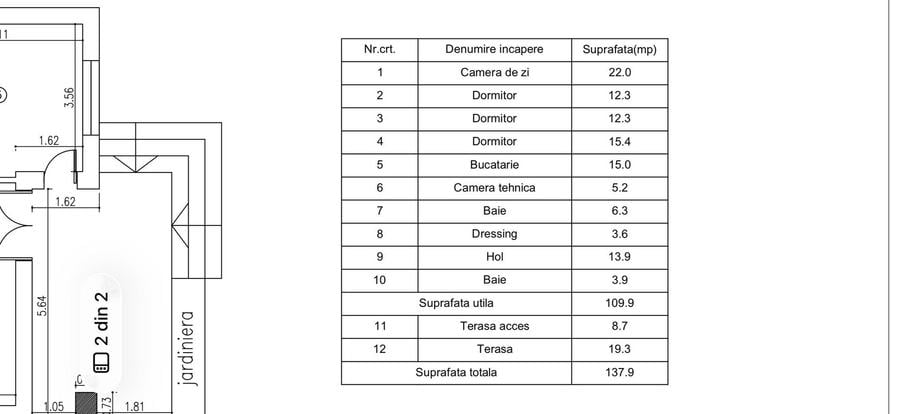 Casă individuală cu 4 camere cu Canalizare în Dragomirești-Vale