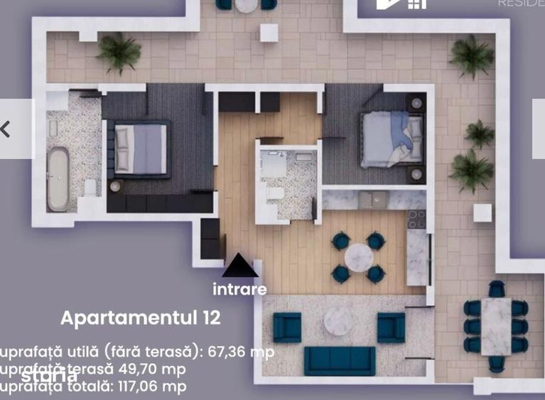 Apartament cu 2 camere în Freidorf