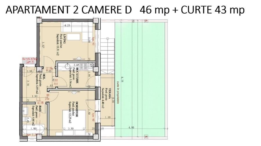 Garsonieră decomandată în Lunca Cetățuii
