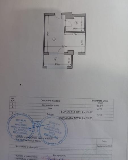 Garsonieră semidecomandată în Chiajna