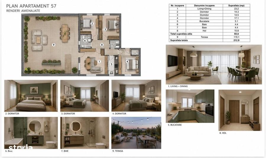 Penthouse exclusivist cu 4 camere, 212 mp utili Sect 6 Bucuresti - 1