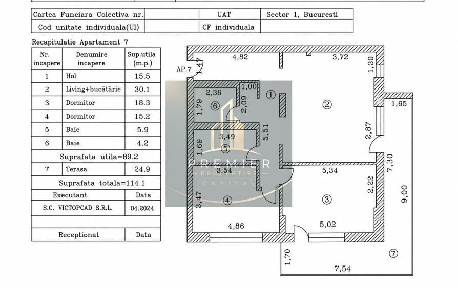 Apartament cu 3 camere decomandat în Băneasa