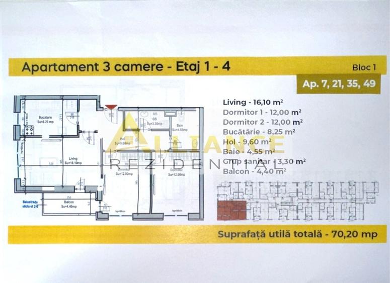 Apartament cu 2 camere decomandat în Metalurgiei